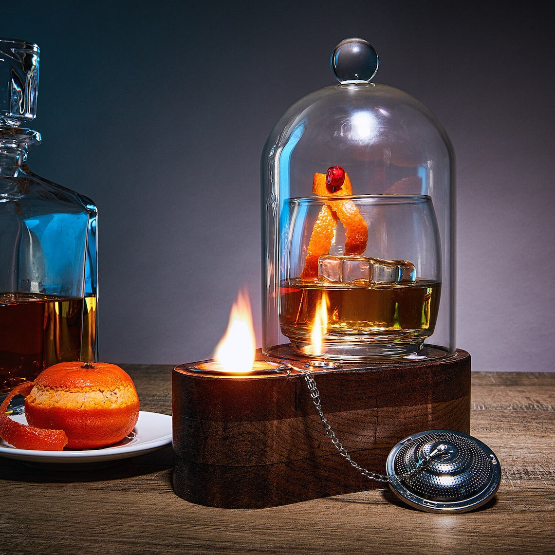 Speakeasy Smoker Mini: Modern LED Cocktail Infuser - Hickory Base