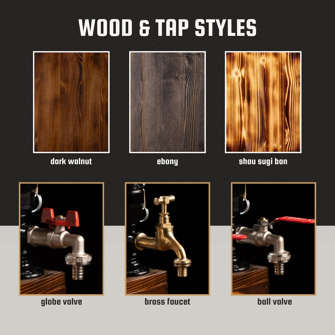 Personalized Whiskey Dispenser with RGB: Wood Bar Decor